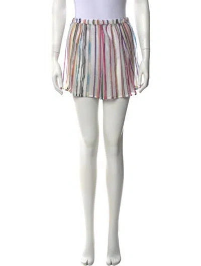Pre-owned Missoni Striped Mini Shorts In Blue/pink