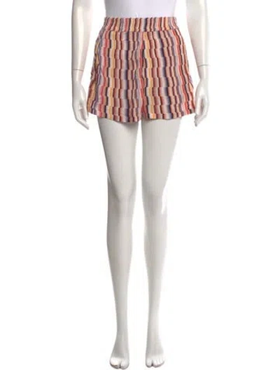 Pre-owned Missoni Striped Mini Shorts In Blue/pink