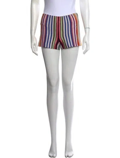 Pre-owned Missoni Striped Mini Shorts In Green