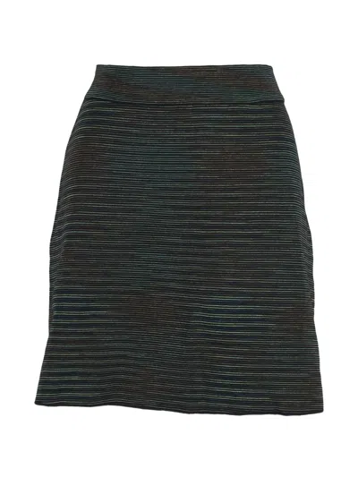 Pre-owned Missoni Striped Mini Skirt In Black