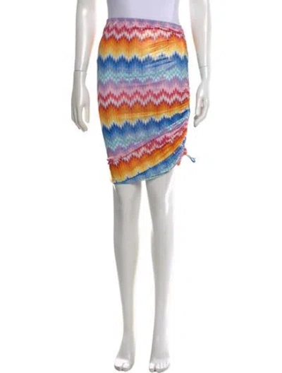 Pre-owned Missoni Striped Mini Skirt In Brown
