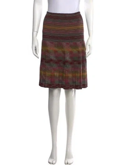 Pre-owned Missoni Striped Mini Skirt In Brown