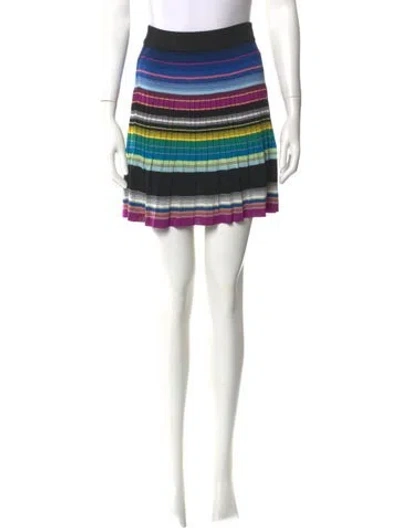 Pre-owned Missoni Striped Mini Skirt In Green