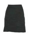 Missoni Striped Mini Skirt In Green Wool In Green