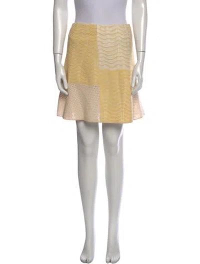 Pre-owned Missoni Striped Mini Skirt In Neutral