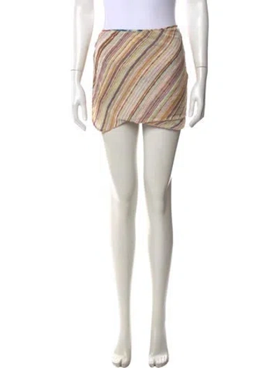 Pre-owned Missoni Striped Mini Skirt In Red/yellow