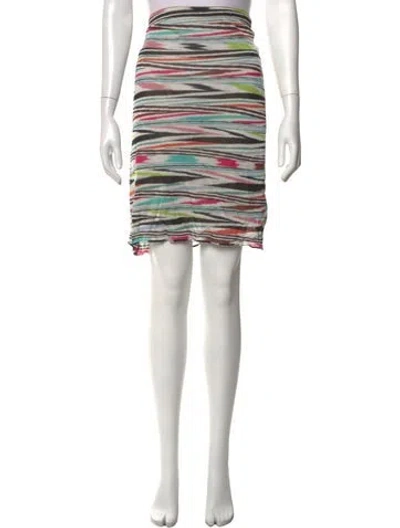 Pre-owned Missoni Striped Mini Skirt In Red/yellow