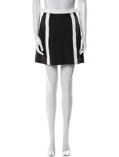 Pre-owned Missoni Striped Mini Skirt In White