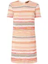 Missoni Metallic Chevron Short-sleeve Mini Dress In Multicolour