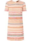 Missoni Metallic Chevron Short-sleeve Mini Dress In Multicolour