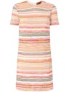 Missoni Metallic Chevron Short-sleeve Mini Dress In Multicolour
