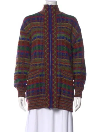 Pre-owned Missoni Striped Mock Neck Sweater In Multi