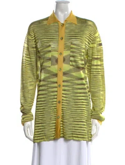 Pre-owned Missoni Striped Mock Neck Sweater In Multi
