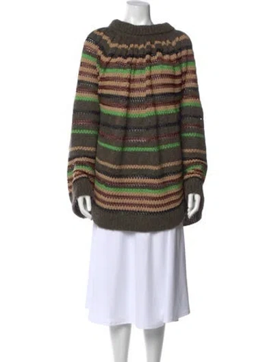 Pre-owned Missoni Striped Mock Neck Sweater In Multi