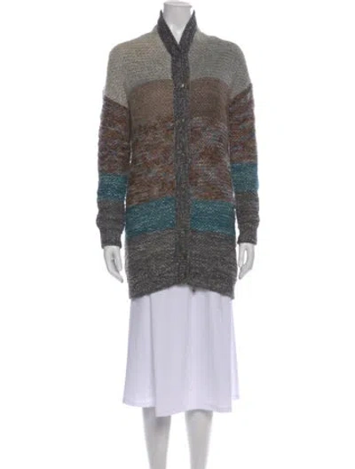 Pre-owned Missoni Striped Mock Neck Sweater In Multi