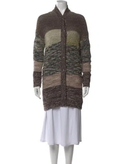 Pre-owned Missoni Striped Mock Neck Sweater In Multi