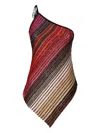 Missoni One Shoulder Asymmetrical Top In Black