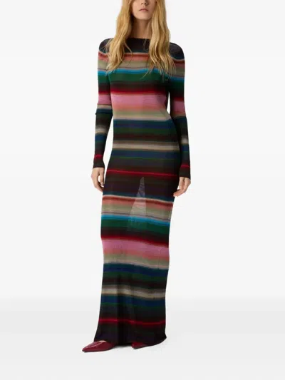 Missoni Striped Open-back Maxi Dress In Multi