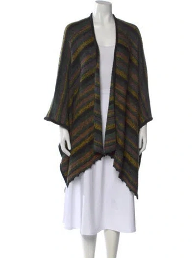 Pre-owned Missoni Striped Open Front Sweater In Multi