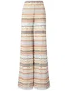 Missoni Patterned Palazzo Pants Trousers Multicolor In Neutrals