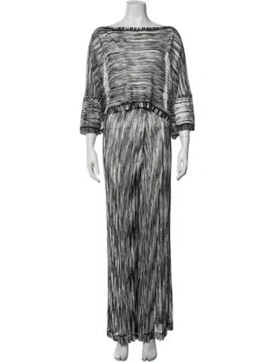 Pre-owned Missoni Striped Pant Set In Blue/white