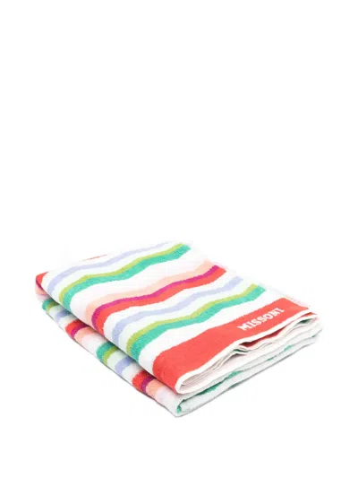 Missoni Striped-pattern Beach Towel In Multi