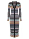 Missoni Striped-pattern Buttoned Cardigan In Multi