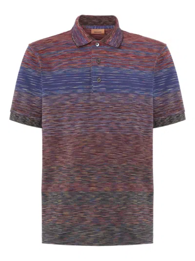MISSONI STRIPED-PATTERN POLO SHIRT
