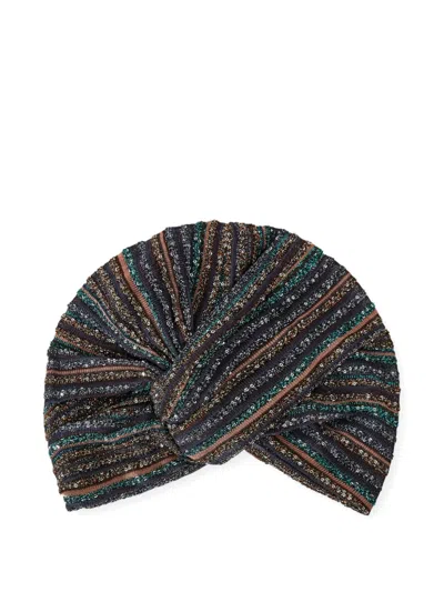 Missoni Striped-pattern Twisted Hair Accessory In Black