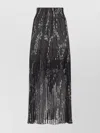 Missoni Patterned-jacquard Metallic-knit Midi Skirt In Gray