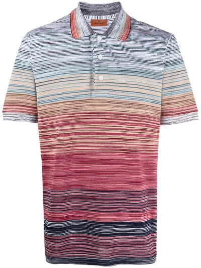 Missoni Striped Polo Shirt In Multicolour