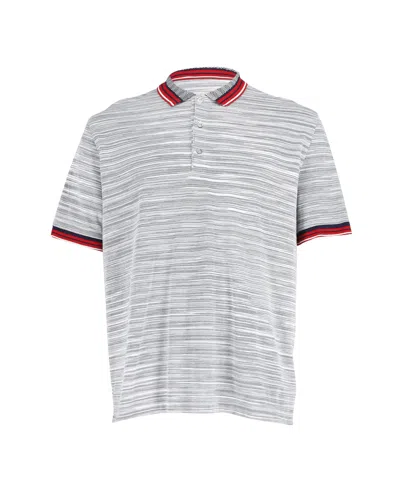 Missoni Striped Polo T-shirt In Multicolor Cotton