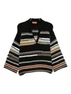 Missoni Oversized Striped Intarsia Sweater In Black