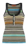 Missoni Striped Raschel Tank Top In Multi