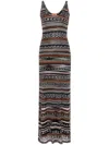 MISSONI STRIPED RIBBED-KNIT DRESS