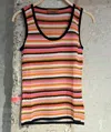Missoni Geripptes Stricktop Mit Streifen In Nude