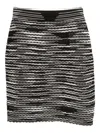 Missoni Textured Knee-length Skirt Featuring Stripes In Black