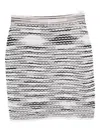 Missoni Striped Knit Skirt Elastic Waistband In White