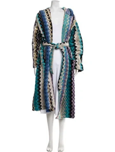 Pre-owned Missoni Striped Robe In Blue