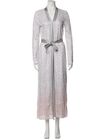 Pre-owned Missoni Striped Robe In Purple