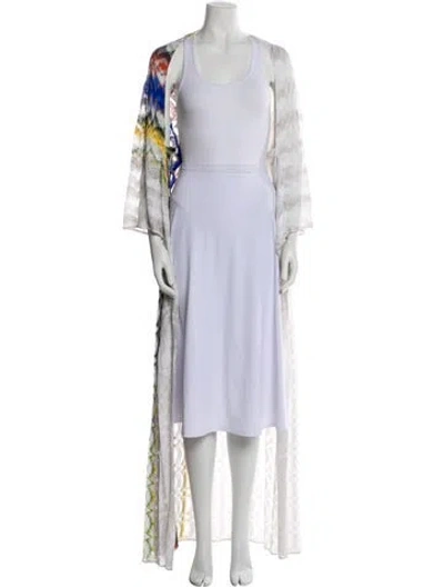Pre-owned Missoni Striped Robe In White