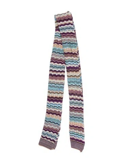 Pre-owned Missoni Striped Scarf In Brown