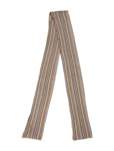 Pre-owned Missoni Striped Scarf In Neutrals