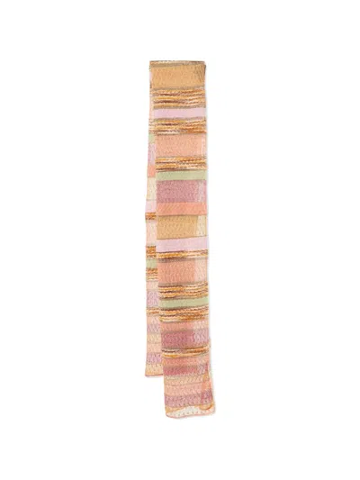 Pre-owned Missoni Striped Scarf In Orange