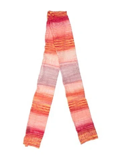 Pre-owned Missoni Striped Scarf In Pink