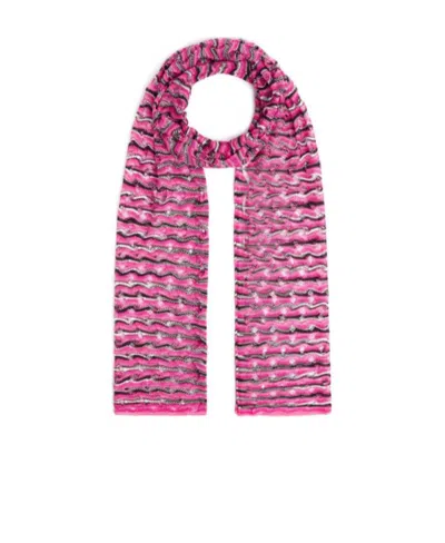 Missoni Striped Scarf In Pink