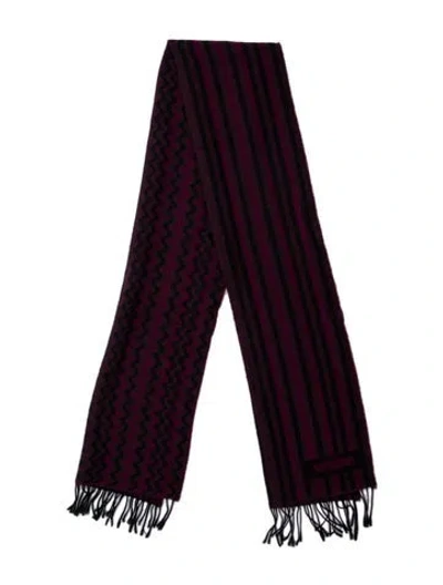 Pre-owned Missoni Striped Scarf In Purple