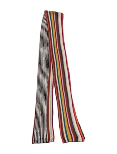 Pre-owned Missoni Striped Scarf In Red