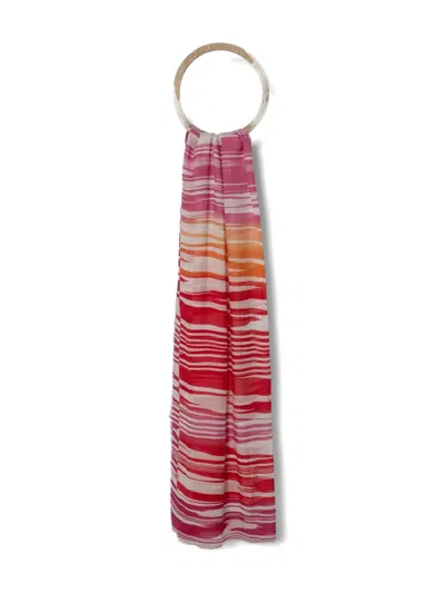 Missoni Gestreifter Schal In Rot