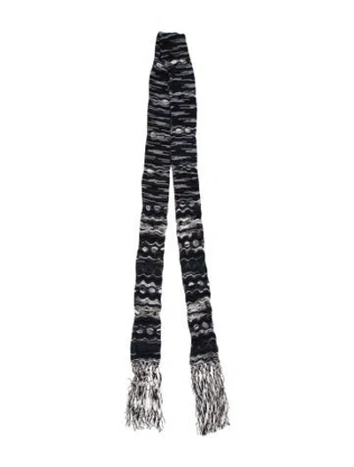 Pre-owned Missoni Striped Scarf W/ Tags In Multi